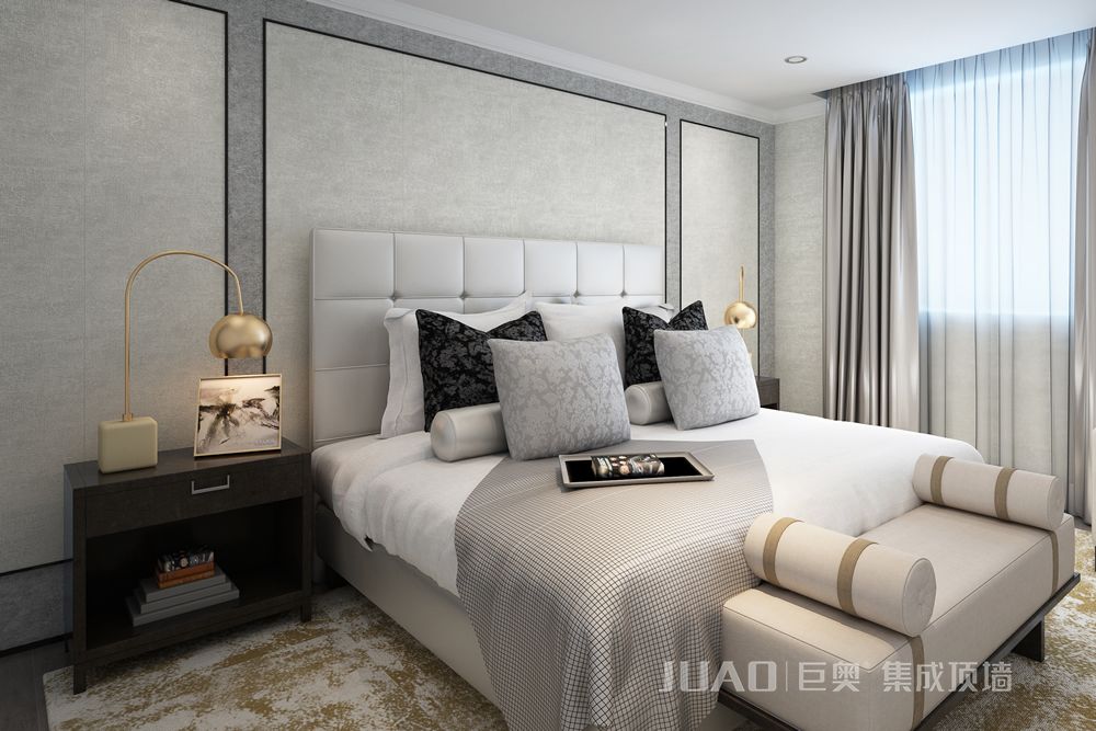 現（xiàn）代捷克麻藍（lán）灰+ 智利岩灰-裝配式（shì）整裝定製（zhì）-丝瓜app集成頂牆