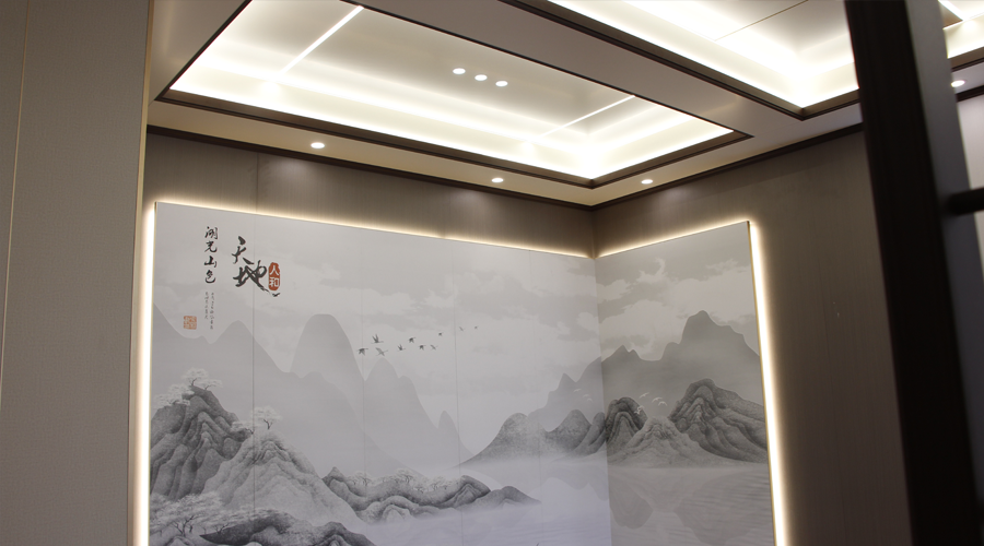 丝瓜app蜂窩板背（bèi）景牆效果